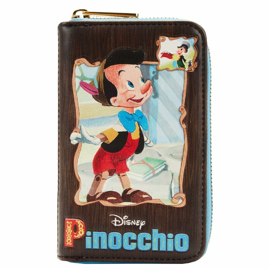 Handbags & Wallets * | Pinocchio Book Zip Around Wallet Loungefly Online Discount