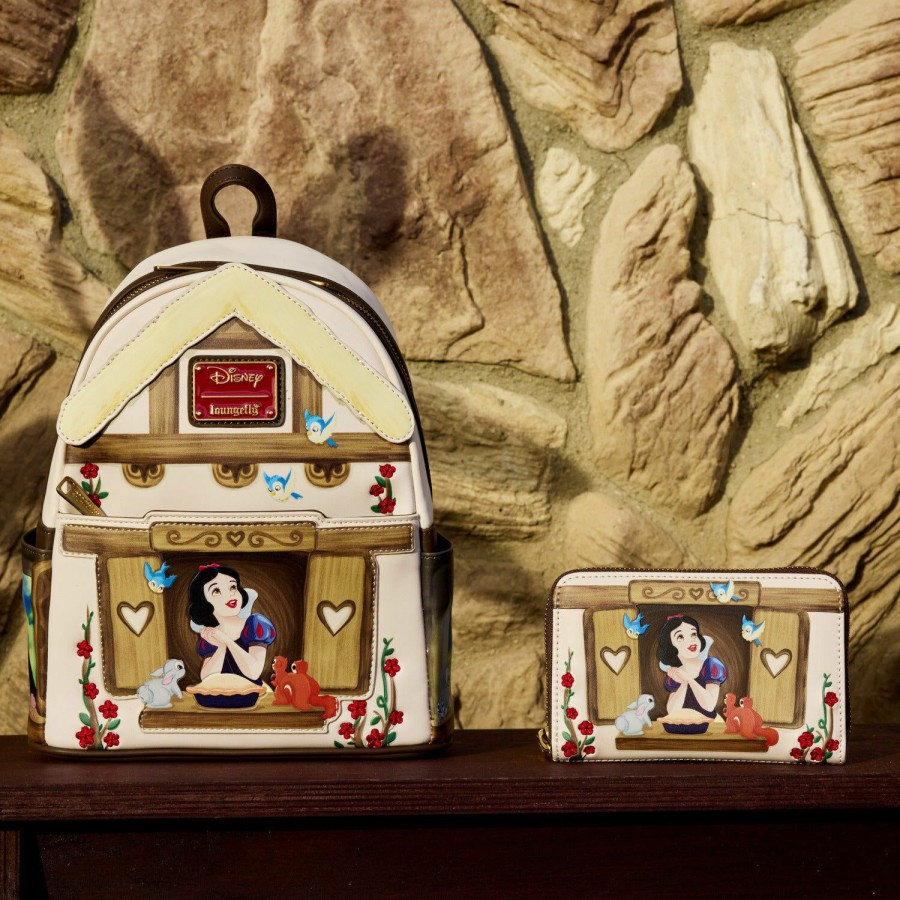 Handbags & Wallets * | Exclusive Snow White Window Scene Zip Around Wallet Loungefly Lower Prices