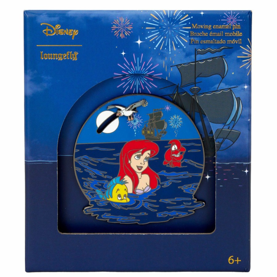 Accessories * | The Little Mermaid Ariel Fireworks Sliding Pin Loungefly Attractive