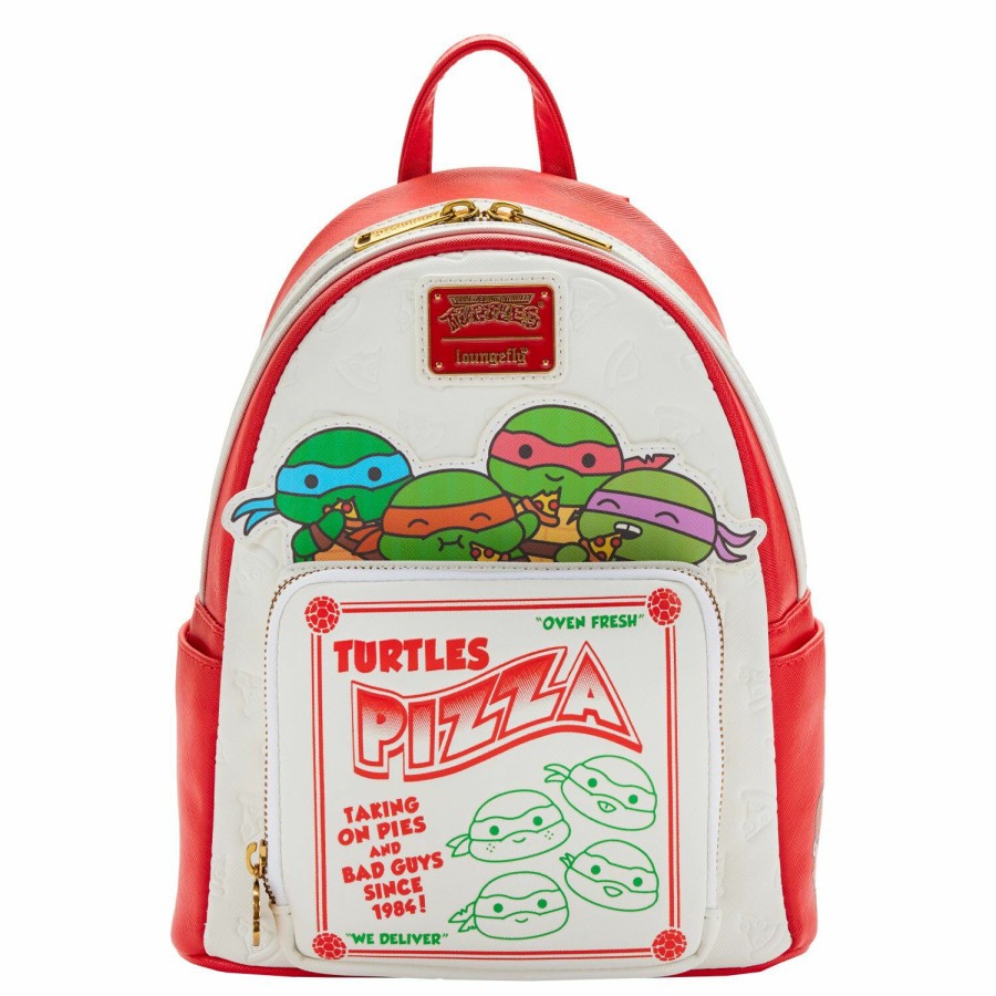 Handbags & Wallets * | Exclusive Teenage Mutant Ninja Turtles Pizza Box Mini Backpack Loungefly Large Choice