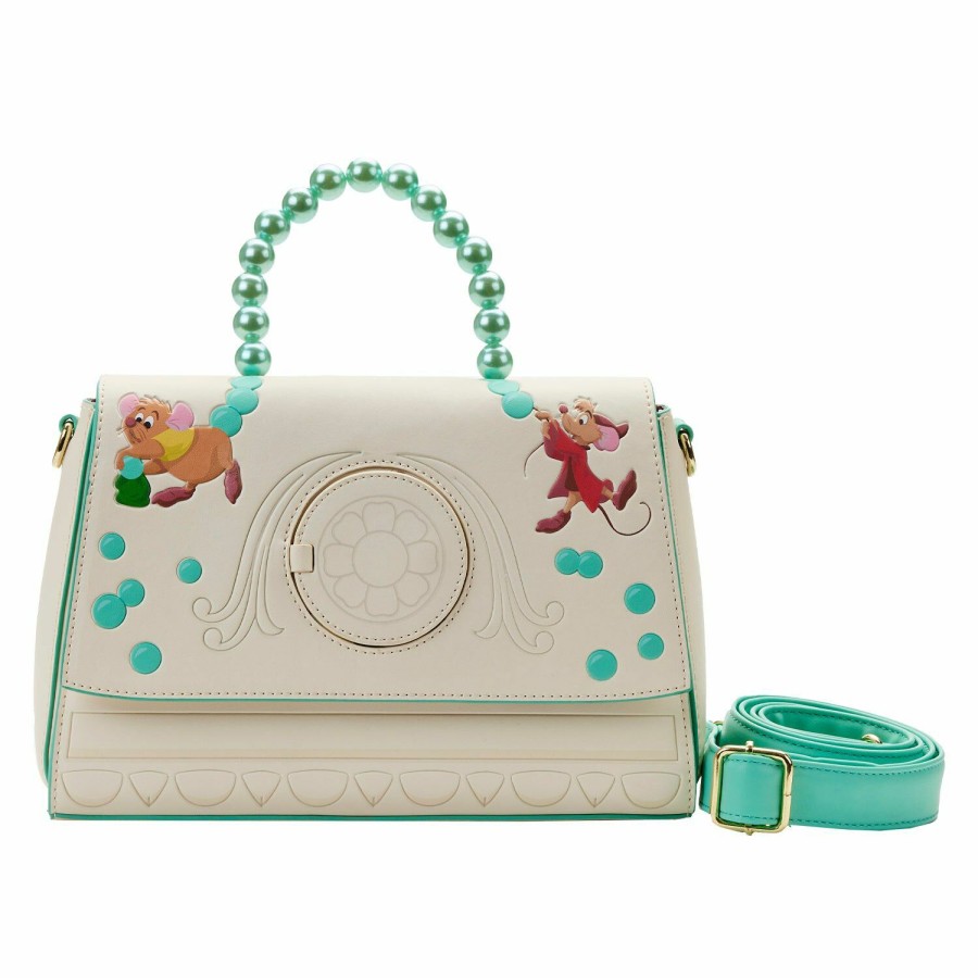 Handbags & Wallets * | Cinderella Gus And Jaq Bead Handle Crossbody Bag Loungefly Fashion