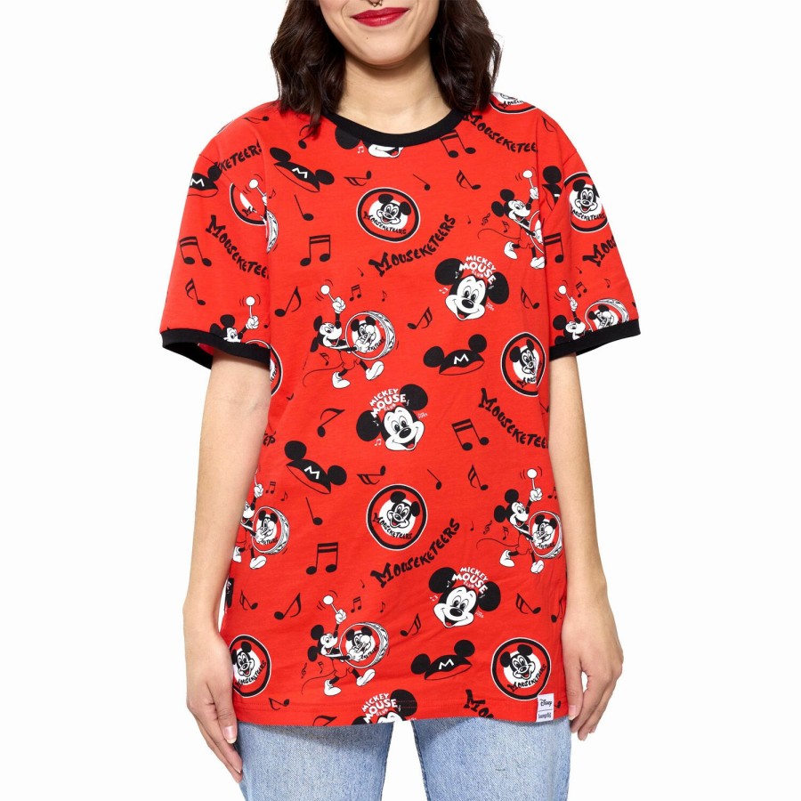 Tops * | Disney100 Mouseketeers Unisex Ringer Tee Loungefly Popular