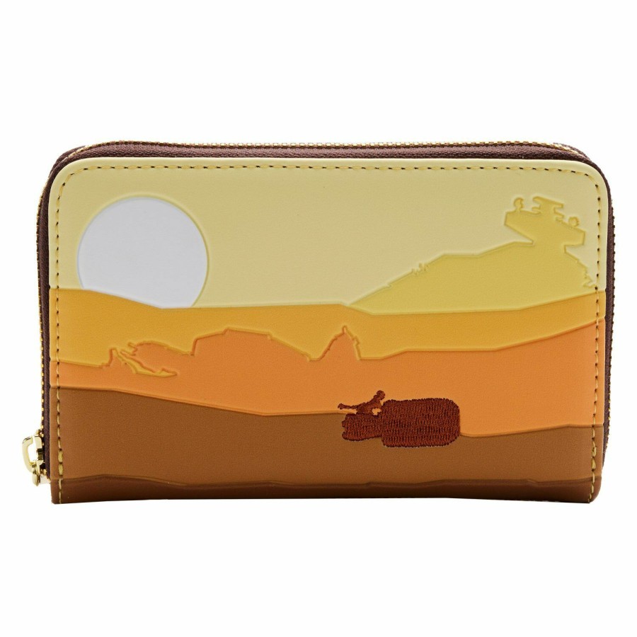 Handbags & Wallets * | Star Wars Lands Jakku Zip Around Wallet Loungefly Outlet Sale