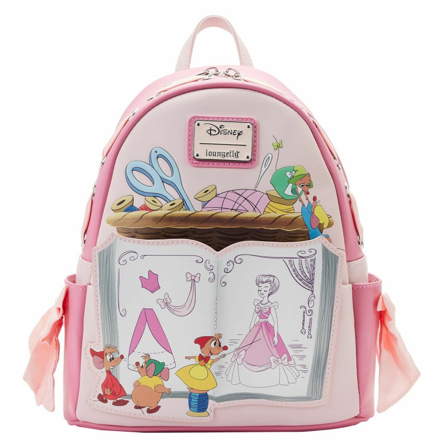 Handbags & Wallets * | Exclusive Cinderella Mice Dressmakers Mini Backpack Loungefly Top Sell