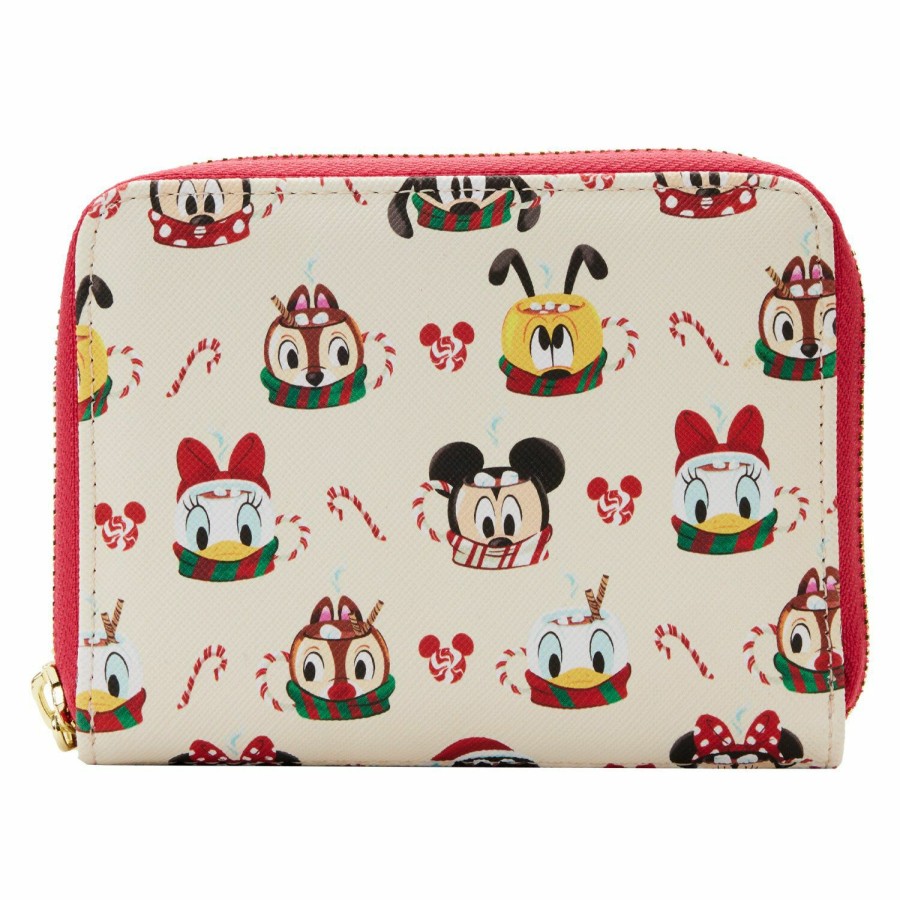 Handbags & Wallets * | Disney Hot Cocoa Mugs Zip Around Wallet Loungefly Cheap Online