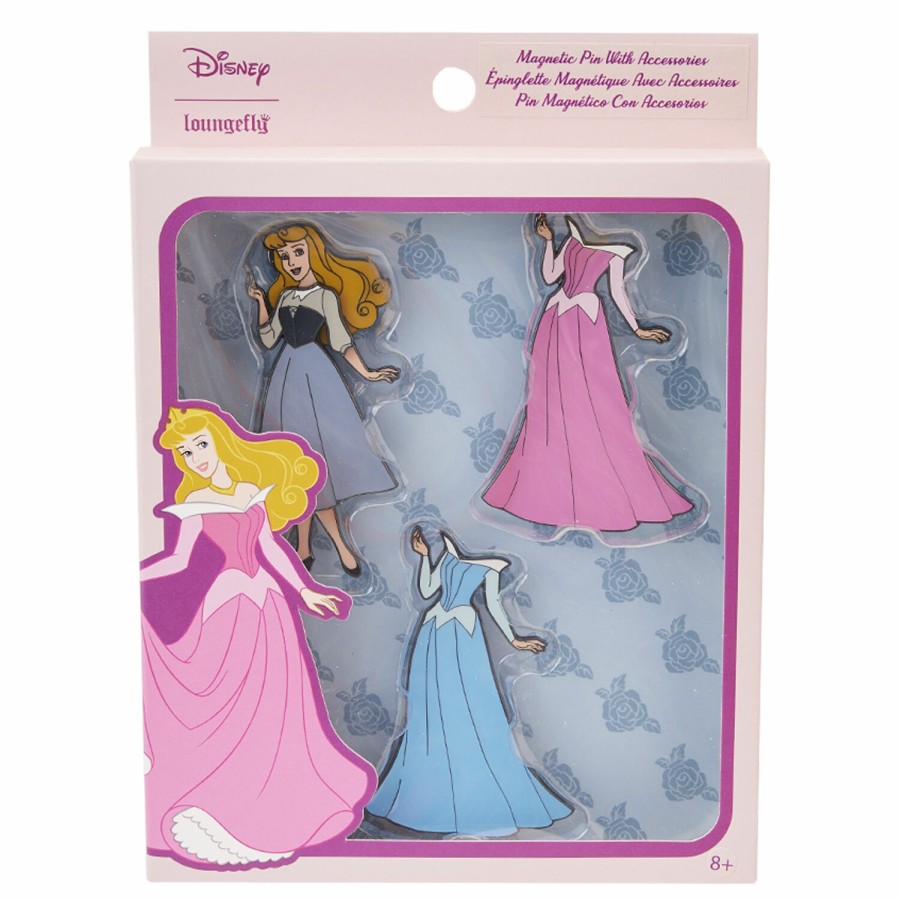 Accessories * | Princess Aurora Paper Doll Pin Set Loungefly Discounts