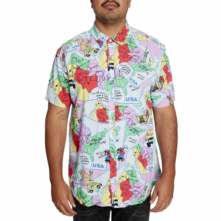 Tops * | A Goofy Movie Map Camp Shirt Loungefly Popular