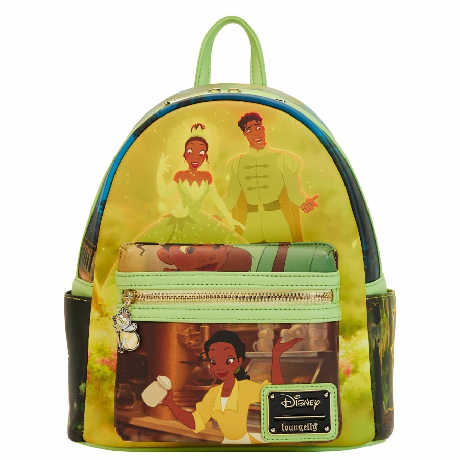 Handbags & Wallets * | The Princess And The Frog Princess Scene Mini Backpack Loungefly New