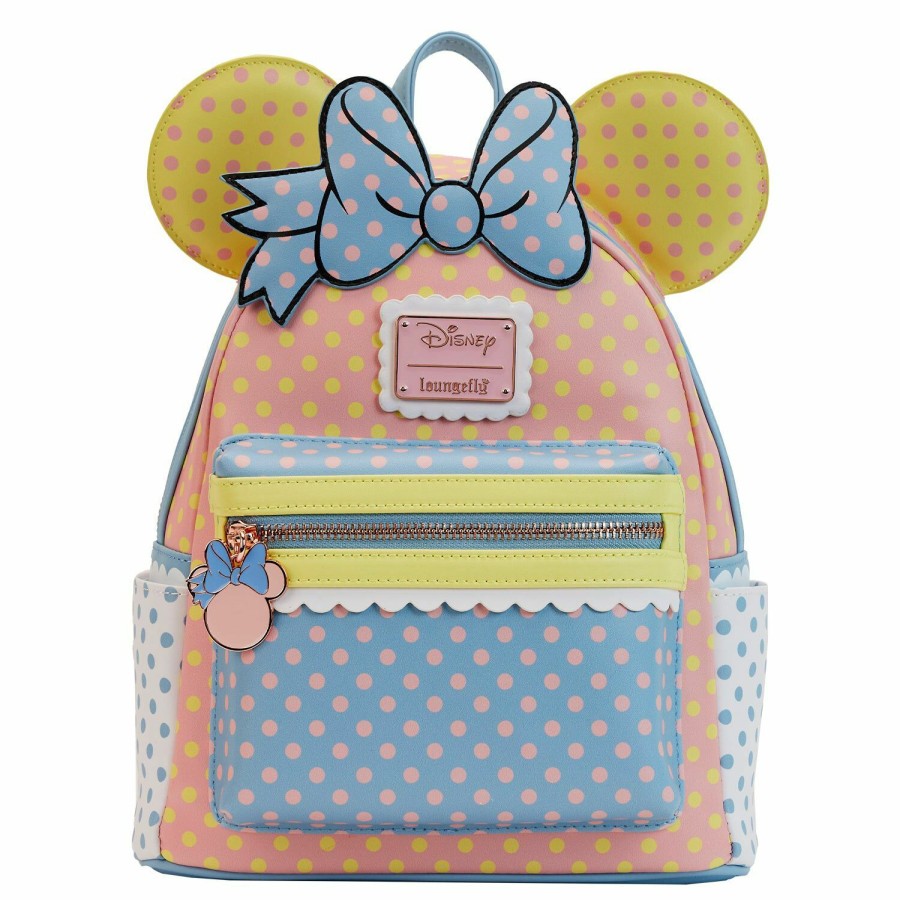 Handbags & Wallets * | Minnie Mouse Pastel Polka Dot Mini Backpack Loungefly Outlet Sale