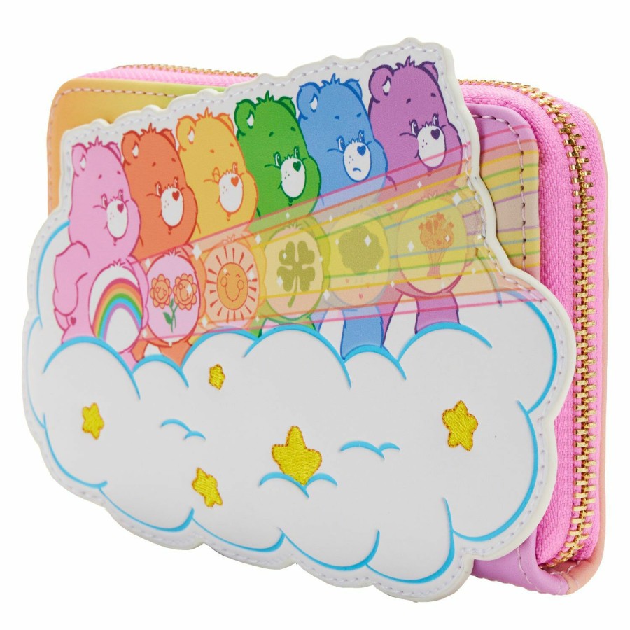 Handbags & Wallets * | Care Bears Stare Zip Around Wallet Loungefly Reliable Quality