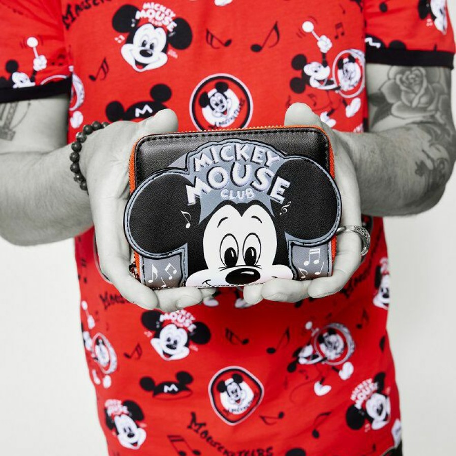 Handbags & Wallets * | Disney100 Mickey Mouse Club Zip Around Wallet Loungefly Cheap Online