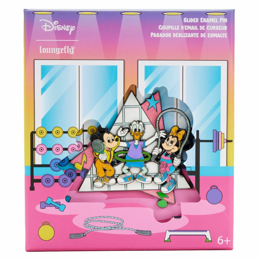 Accessories * | Disney Mousercise Sliding Pin Loungefly Clearance Sale