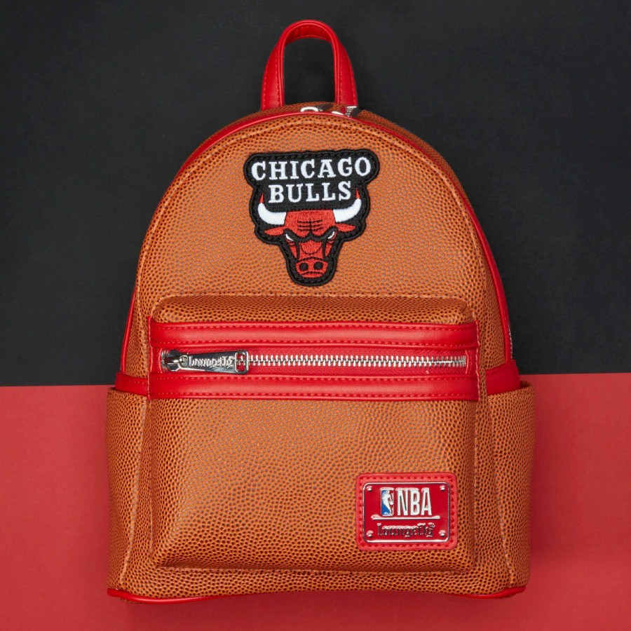 Handbags & Wallets * | Nba Chicago Bulls Basketball Logo Mini Backpack Loungefly New Threads