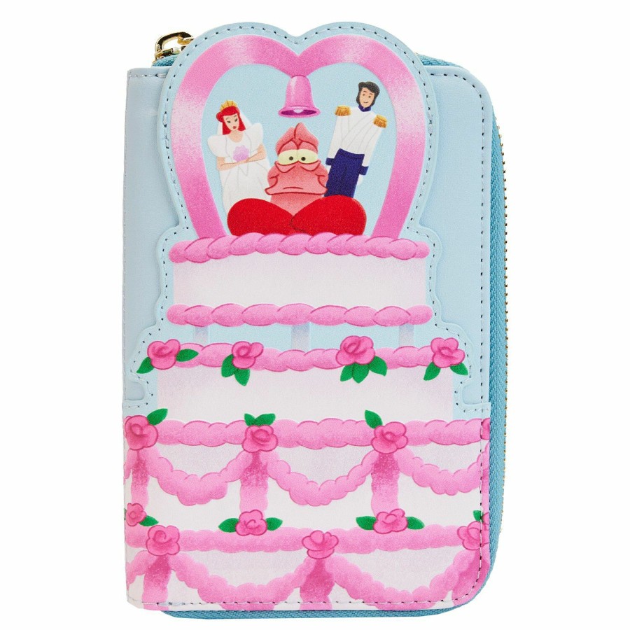 Handbags & Wallets * | The Little Mermaid Wedding Cake Zip Around Wallet Loungefly Exclusive