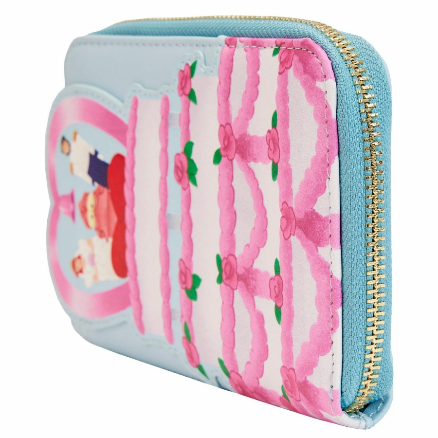 Handbags & Wallets * | The Little Mermaid Wedding Cake Zip Around Wallet Loungefly Exclusive