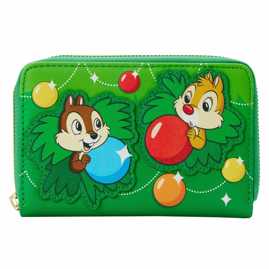 Handbags & Wallets * | Chip And Dale Ornaments Zip Around Wallet Loungefly Sale