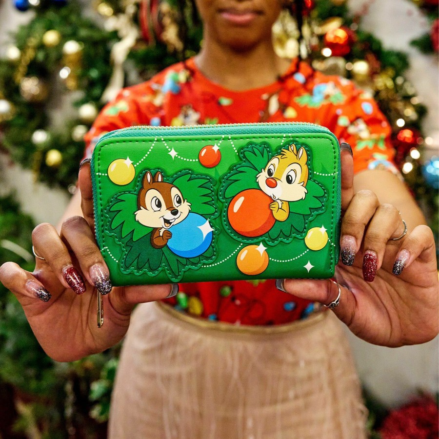 Handbags & Wallets * | Chip And Dale Ornaments Zip Around Wallet Loungefly Sale