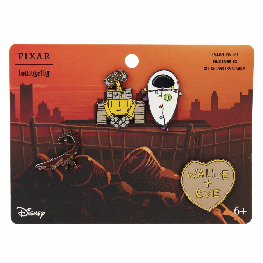 Accessories * | Wall-E Date Night 4Pc Pin Set Loungefly Wholesale