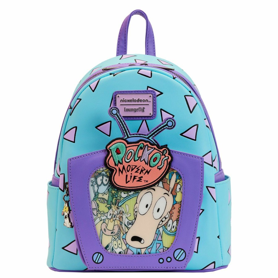 Handbags & Wallets * | Rocko'S Modern Life Lenticular Tv Mini Backpack Loungefly Best Sellers