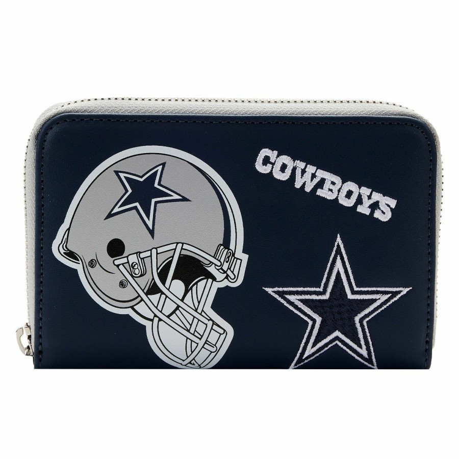 Handbags & Wallets * | Nfl Dallas Cowboys Patches Zip Around Wallet Loungefly Cut Price