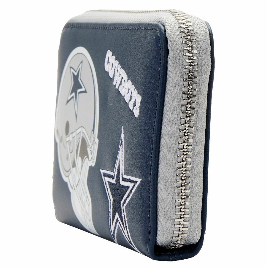 Handbags & Wallets * | Nfl Dallas Cowboys Patches Zip Around Wallet Loungefly Cut Price