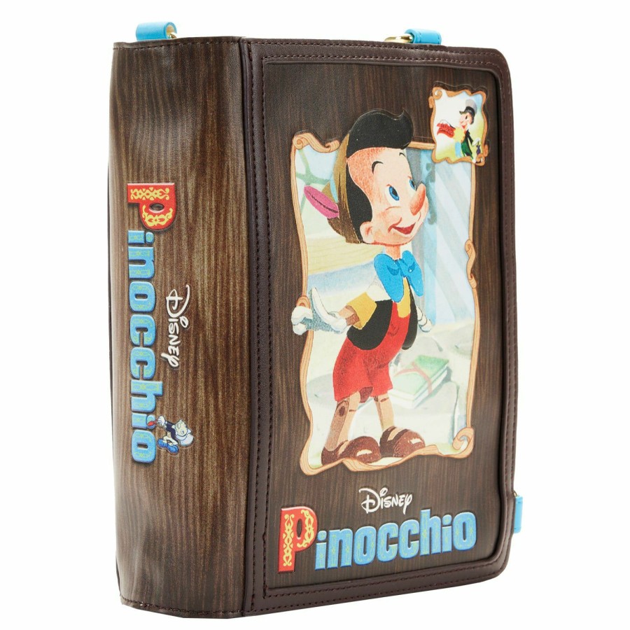 Handbags & Wallets * | Pinocchio Book Convertible Crossbody Bag Loungefly Closeout Sale