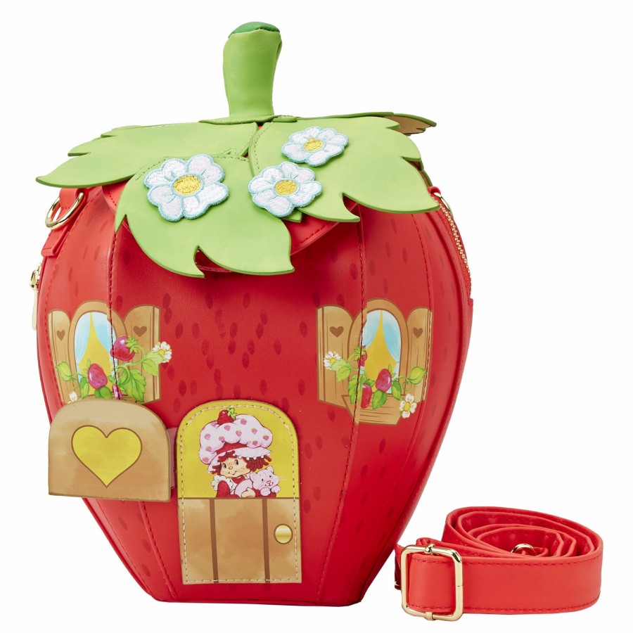 Handbags & Wallets * | Strawberry Shortcake Strawberry House Crossbody Bag Loungefly Cheap Online