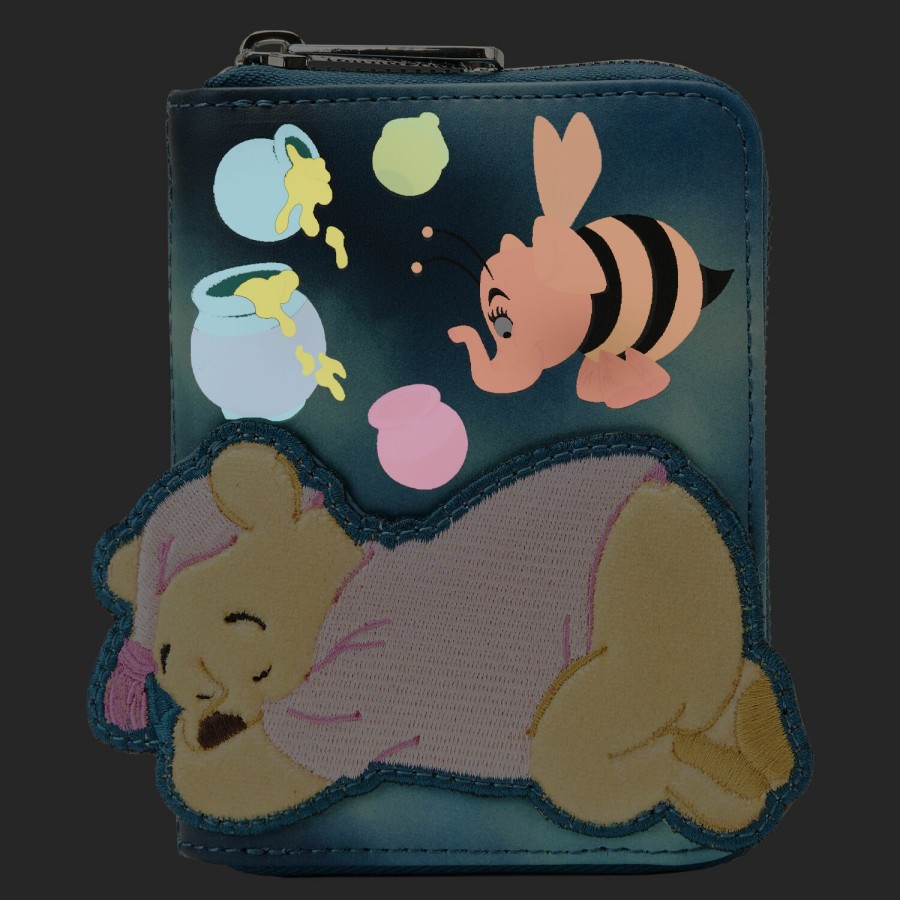 Handbags & Wallets * | Winnie The Pooh Heffa-Dream Glow Zip Around Wallet Loungefly Special