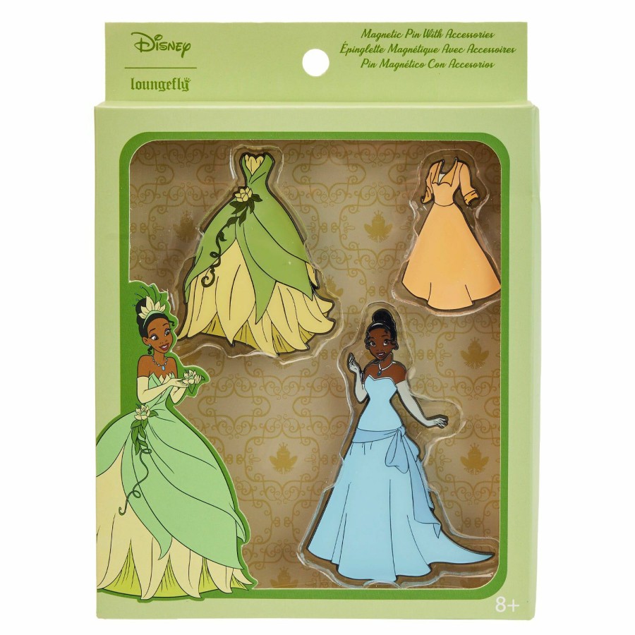 Accessories * | Tiana Paper Doll Magnetic Pin Set Loungefly Free Delivery