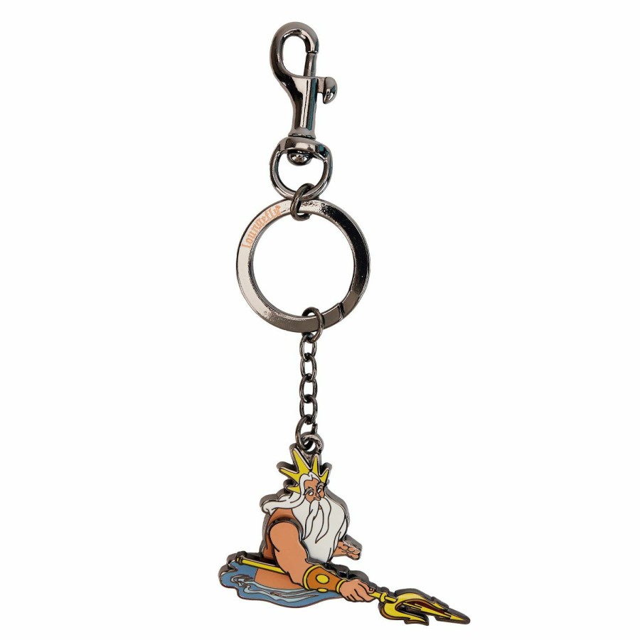 Small Accessories * | The Little Mermaid Triton'S Gift Keychain Loungefly Large Choice