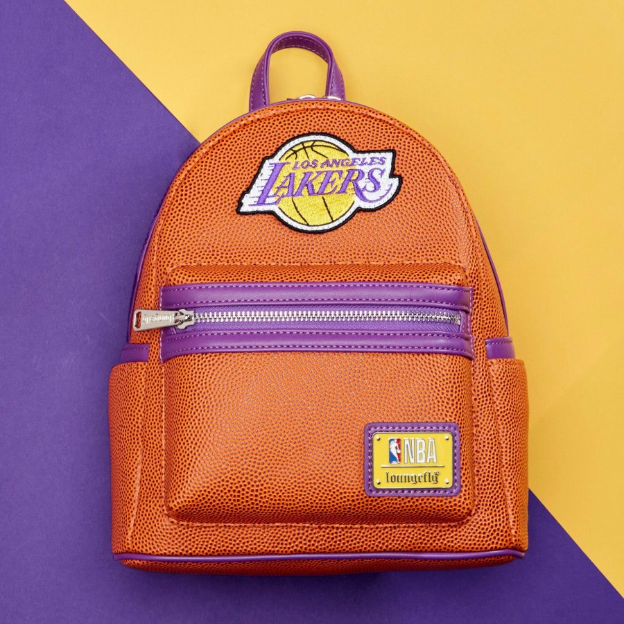 Handbags & Wallets * | Nba Los Angeles Lakers Basketball Logo Mini Backpack Loungefly Store