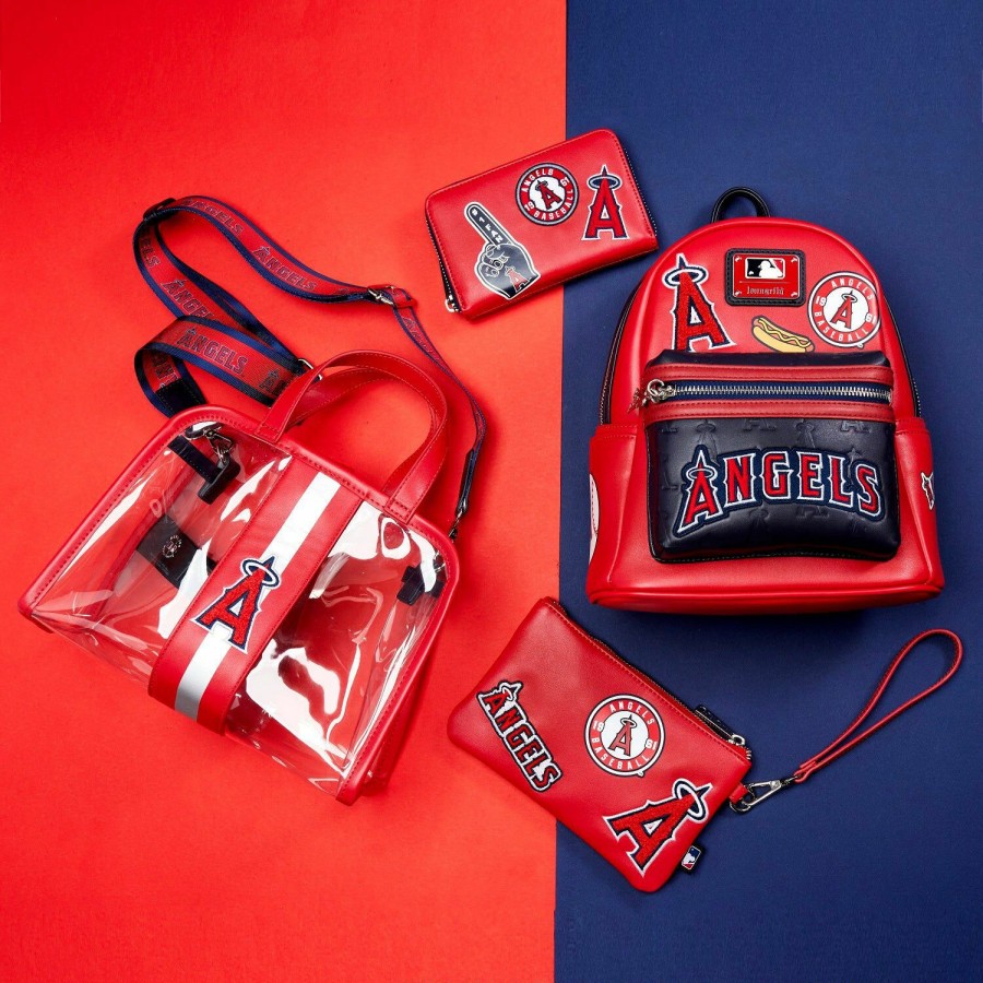 Handbags & Wallets * | Mlb La Angels Stadium Crossbody Bag With Pouch Loungefly Hot Sale