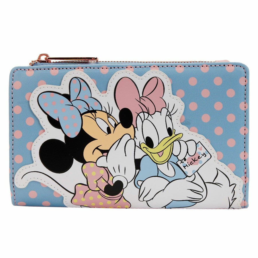 Handbags & Wallets * | Minnie And Daisy Pastel Polka Dot Flap Wallet Loungefly Discounts