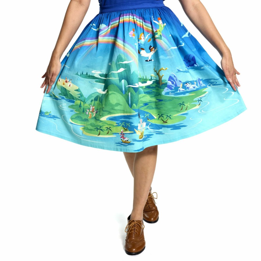 Stitch Shoppe * | Stitch Shoppe Peter Pan Neverland Sandy Skirt Loungefly Closeout Sale