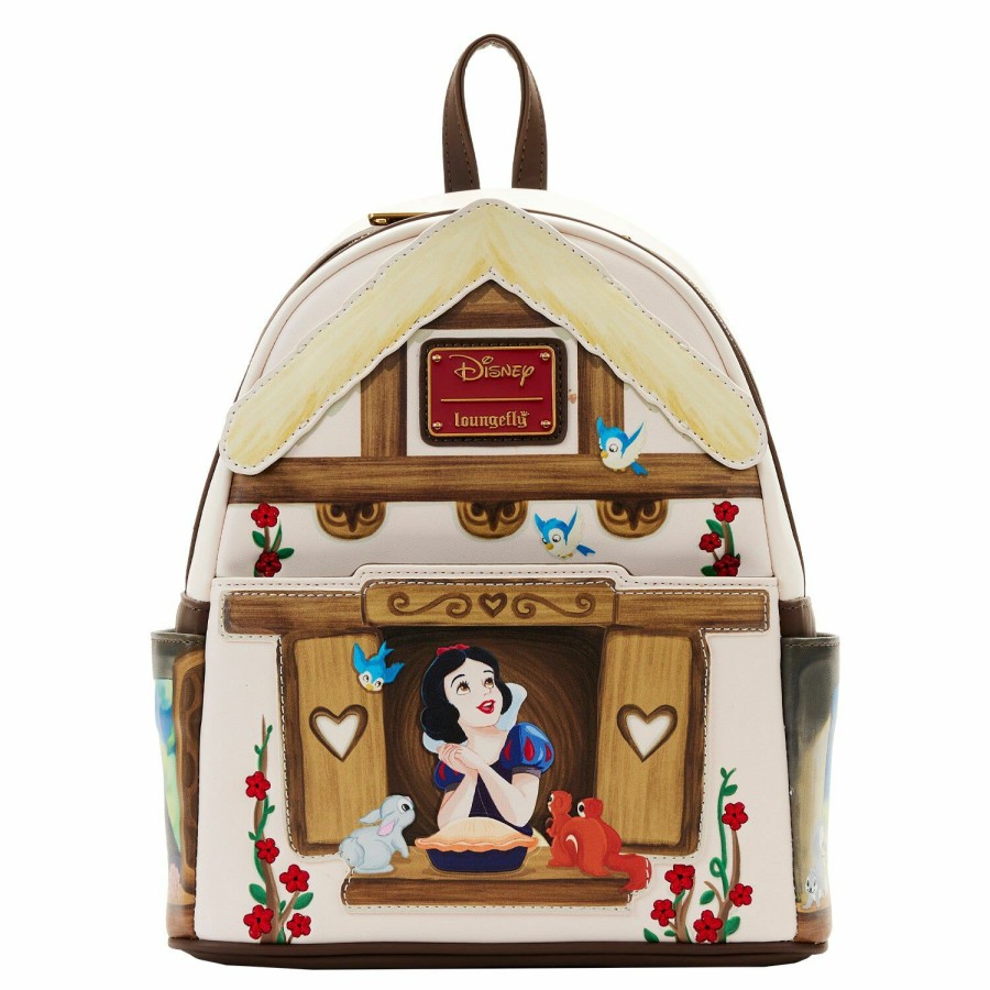 Handbags & Wallets * | Exclusive Snow White Window Scene Mini Backpack Loungefly Sale Online