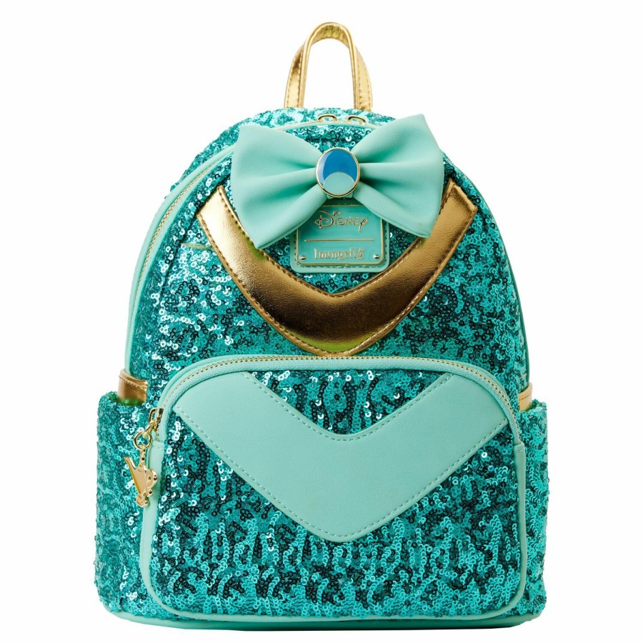 Handbags & Wallets * | Exclusive Princess Jasmine Sequin Mini Backpack Loungefly Fire Sale