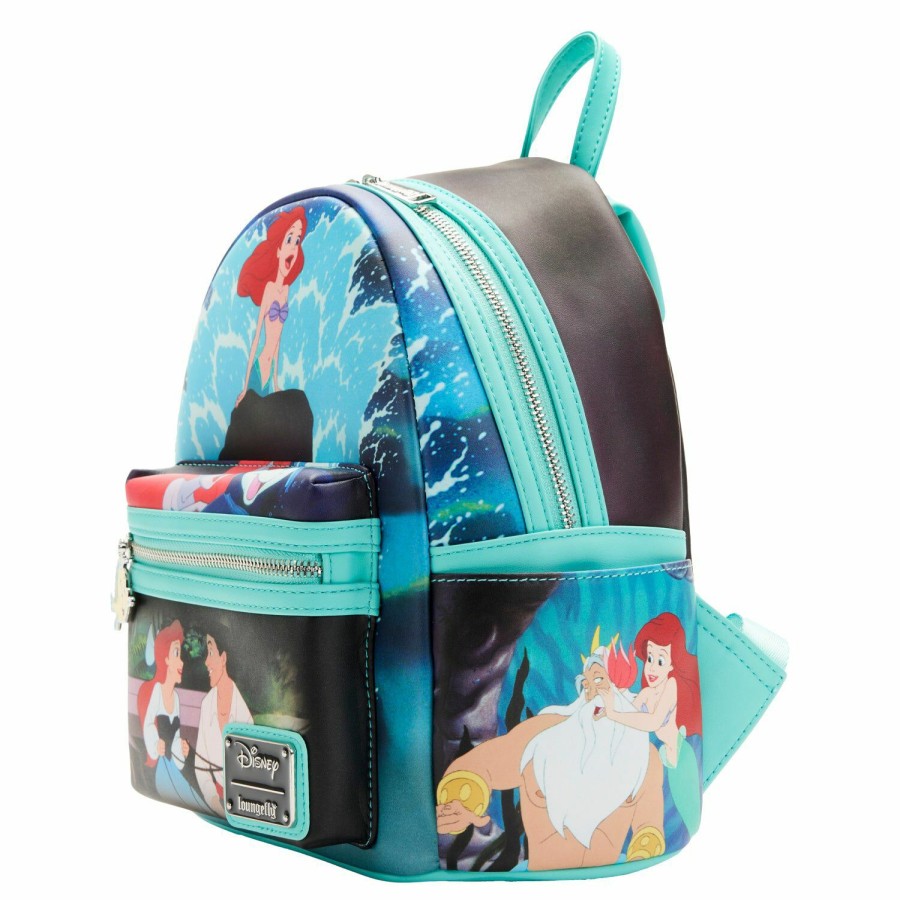 Handbags & Wallets * | The Little Mermaid Princess Scenes Mini Backpack Loungefly Typical Style