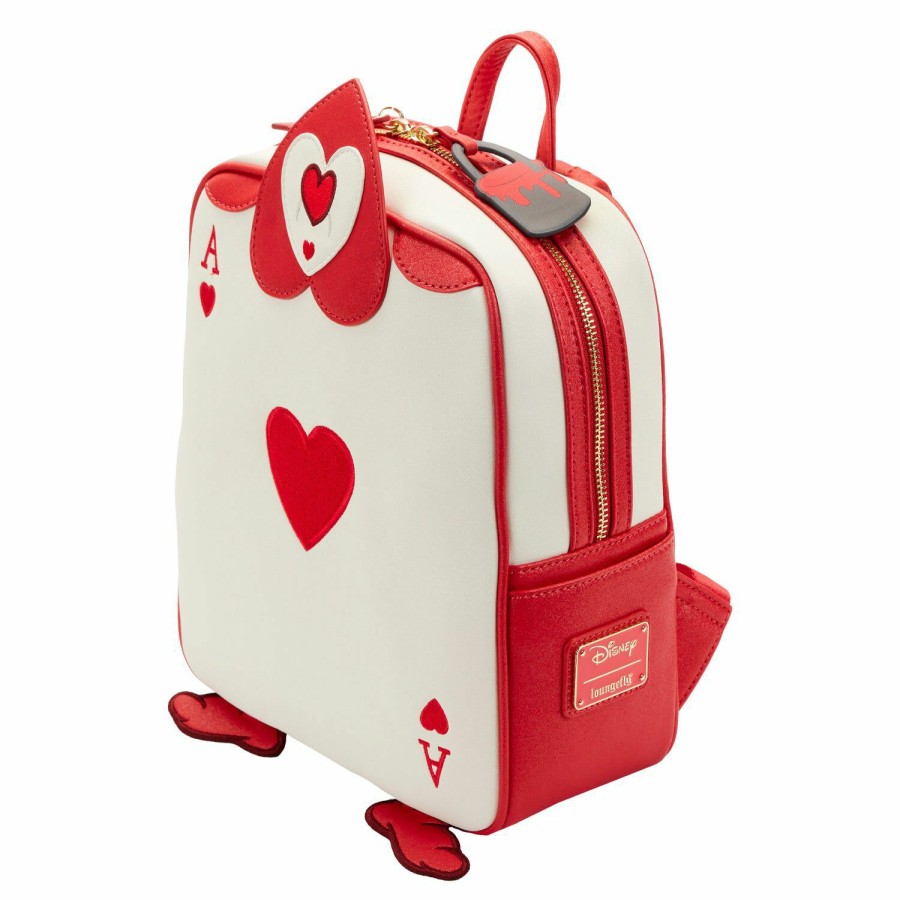 Handbags & Wallets * | Exclusive Alice In Wonderland Ace Of Hearts Cosplay Mini Backpack Loungefly Excellent Quality