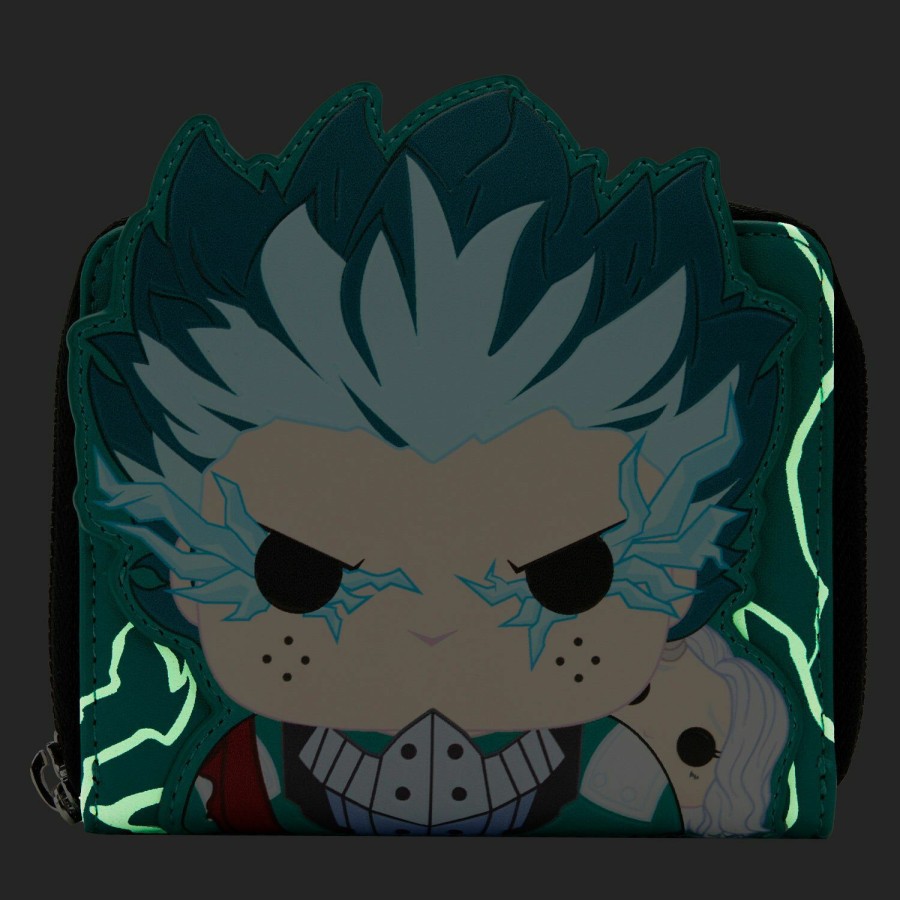 Handbags & Wallets * | Funko Pop! By Loungefly My Hero Academia Deku Infinity Glow Cosplay Cosplay Wallet Loungefly New Threads