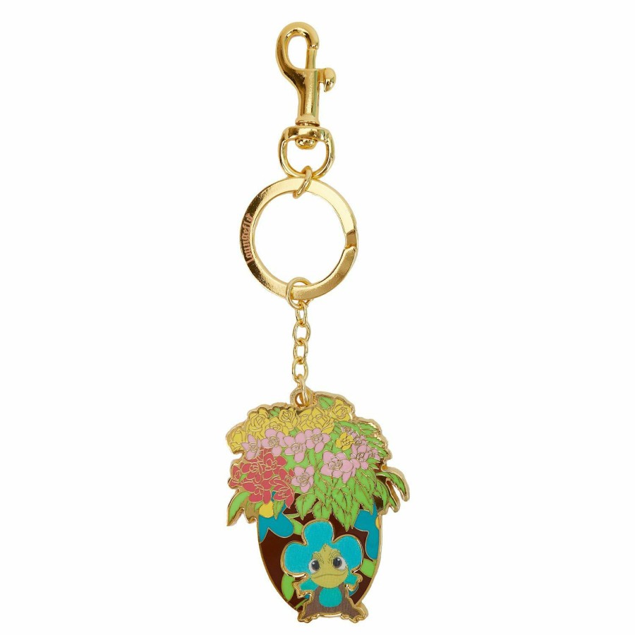 Small Accessories * | Tangled Pascal Flowers Lenticular Enamel Keychain Loungefly Reliable Quality