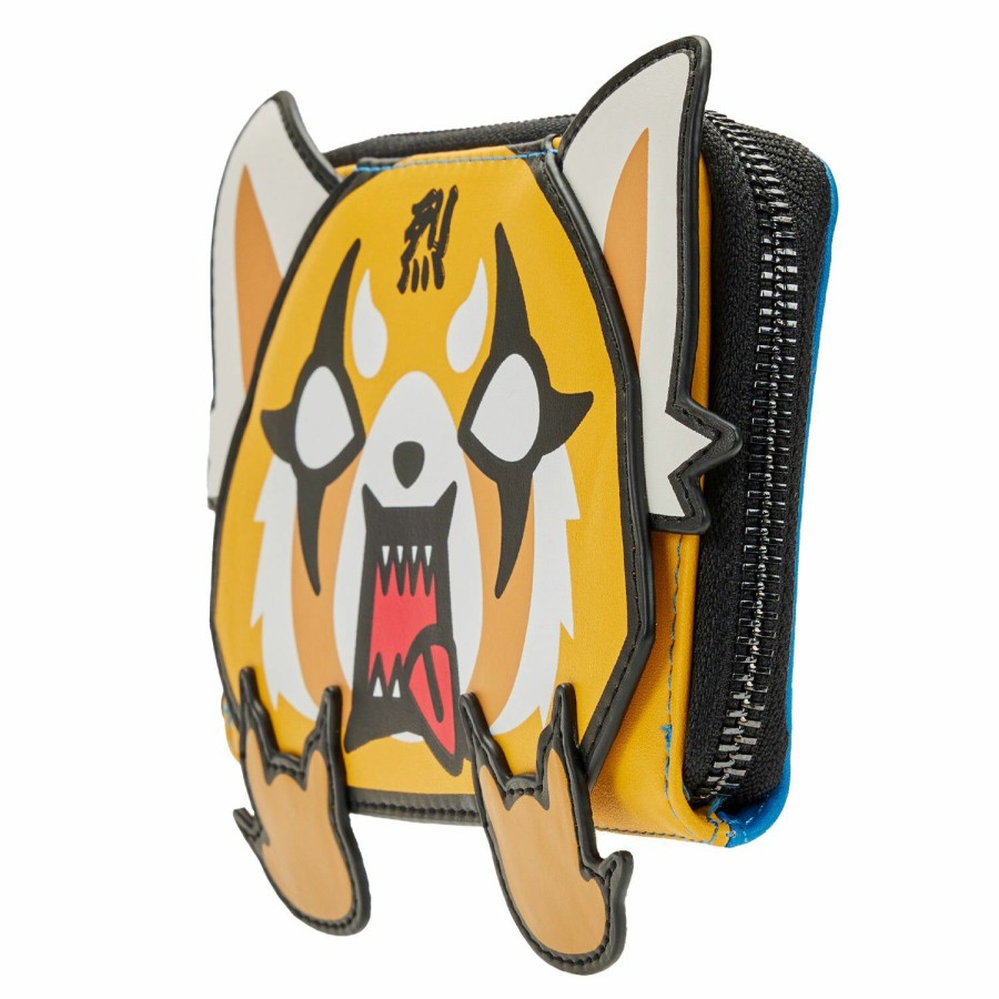 Handbags & Wallets * | Sanrio Aggretsuko Cosplay Zip Around Wallet Loungefly Exclusive Design