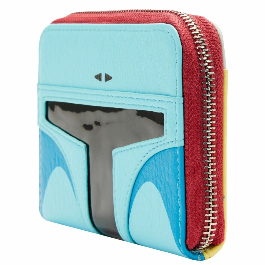 Handbags & Wallets * | Nycc Exclusive Star Wars : Droids Boba Fett Zip Around Wallet Loungefly Online Store