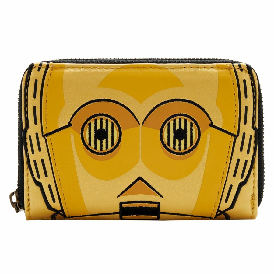 Handbags & Wallets * | Star Wars Celebration 2022 C-3Po Cosplay Zip Around Wallet Loungefly New Threads