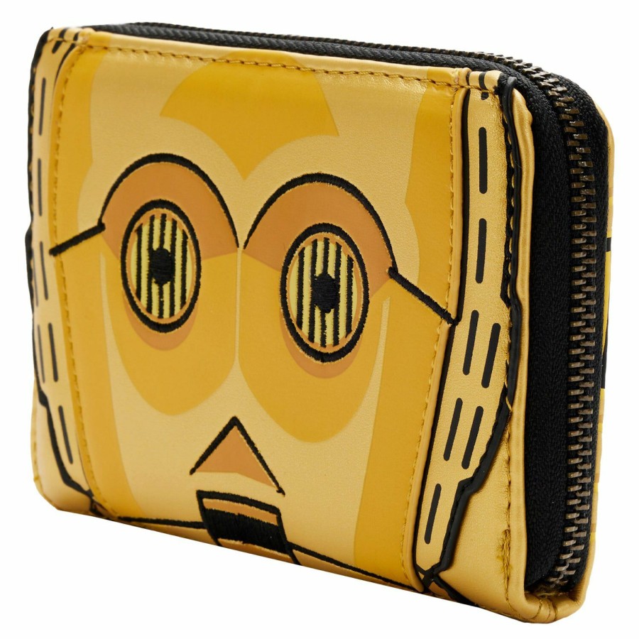 Handbags & Wallets * | Star Wars Celebration 2022 C-3Po Cosplay Zip Around Wallet Loungefly New Threads