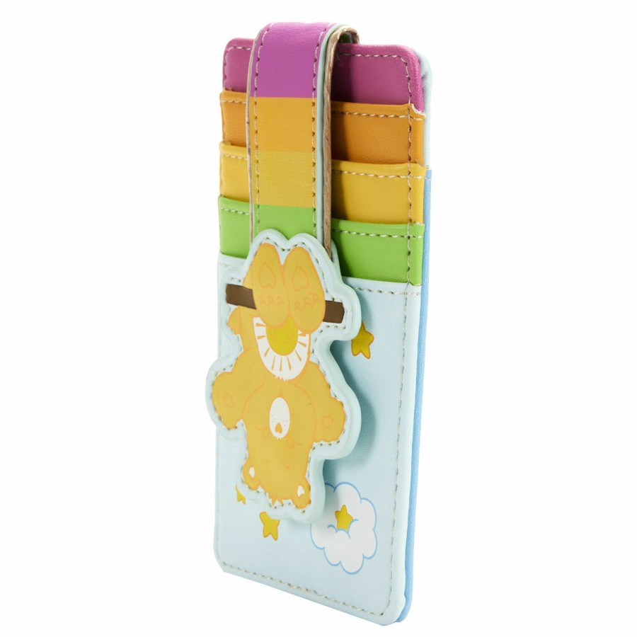 Handbags & Wallets * | Care Bears Funshine Bear Rainbow Swing Card Holder Loungefly Clearance Sale