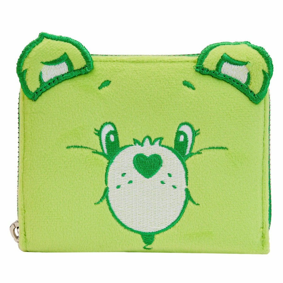 Handbags & Wallets * | Limited Edition Exclusive Care Bears Good Luck Bear Zip Around Wallet Loungefly Low Price