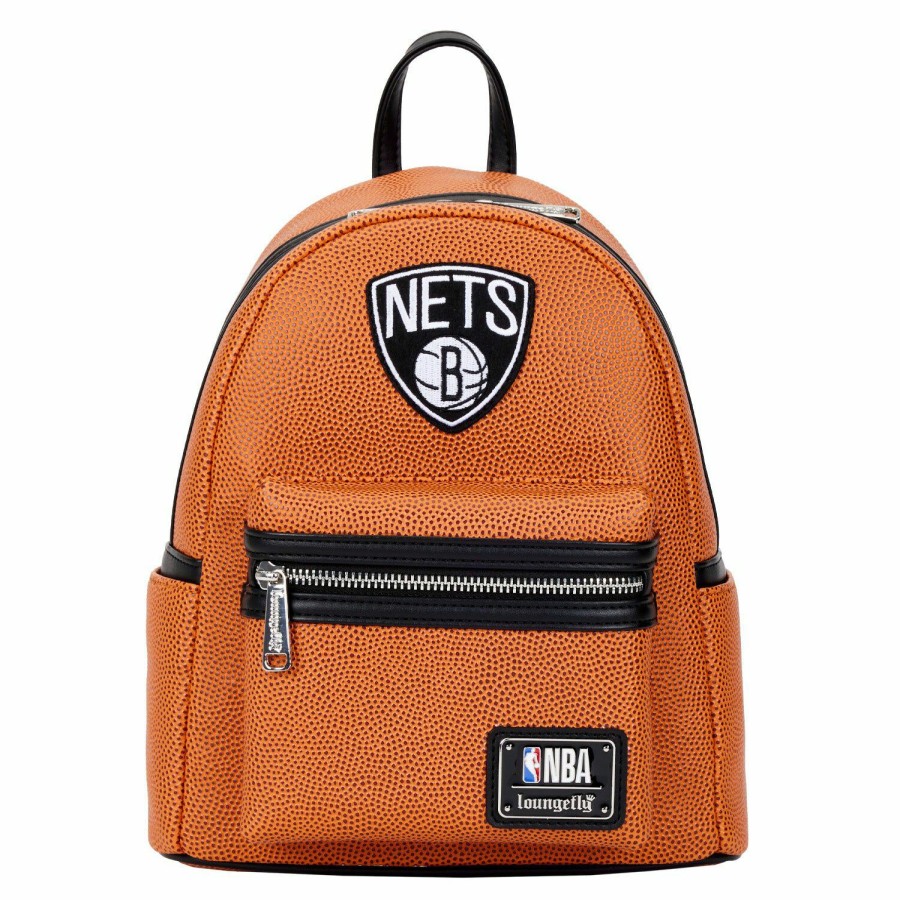 Handbags & Wallets * | Nba Brooklyn Nets Basketball Logo Mini Backpack Loungefly Top Sellers