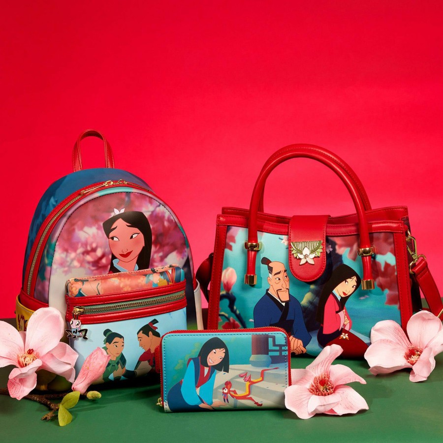 Handbags & Wallets * | Mulan Princess Scene Zip Around Wallet Loungefly Clearance