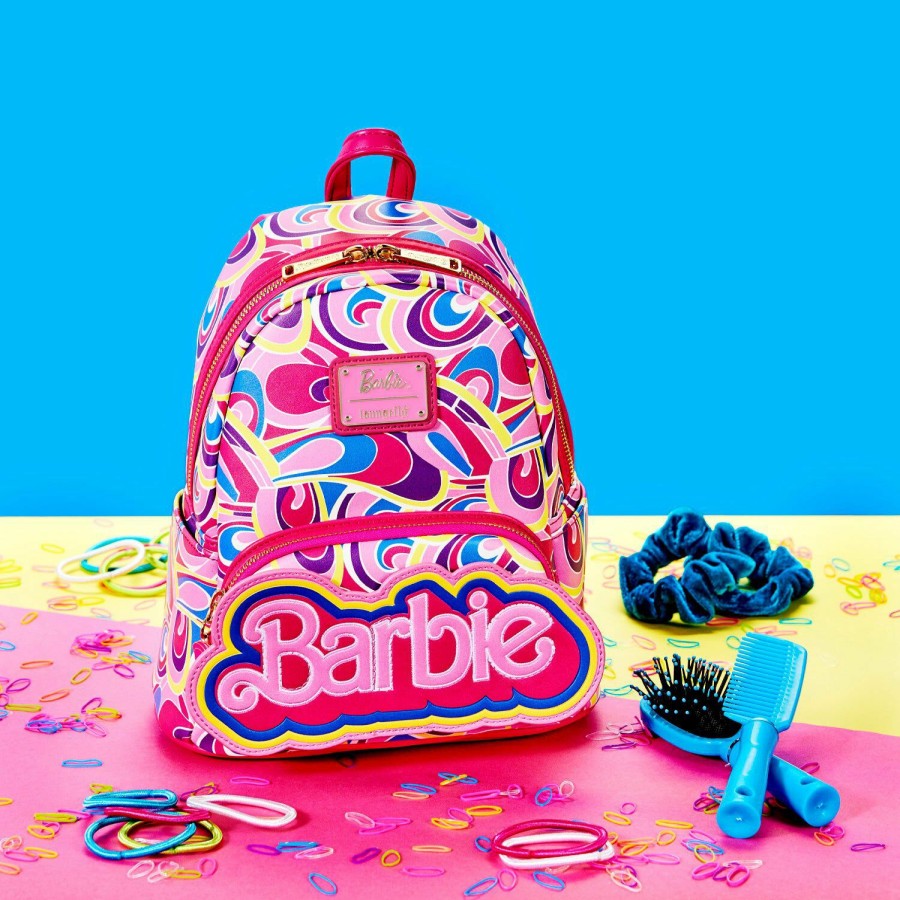 Handbags & Wallets * | Barbie Totally Hair 30Th Anniversary Mini Backpack Loungefly Fire Sale