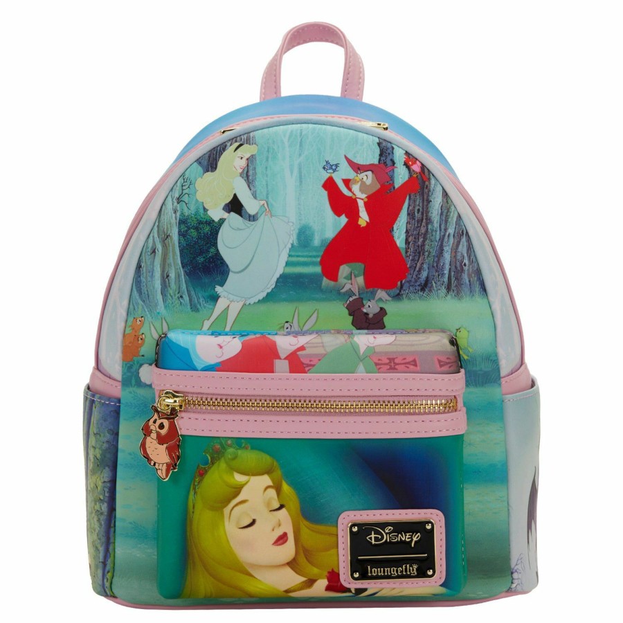 Handbags & Wallets * | Sleeping Beauty Princess Scenes Mini Backpack Loungefly Quality Guarantee